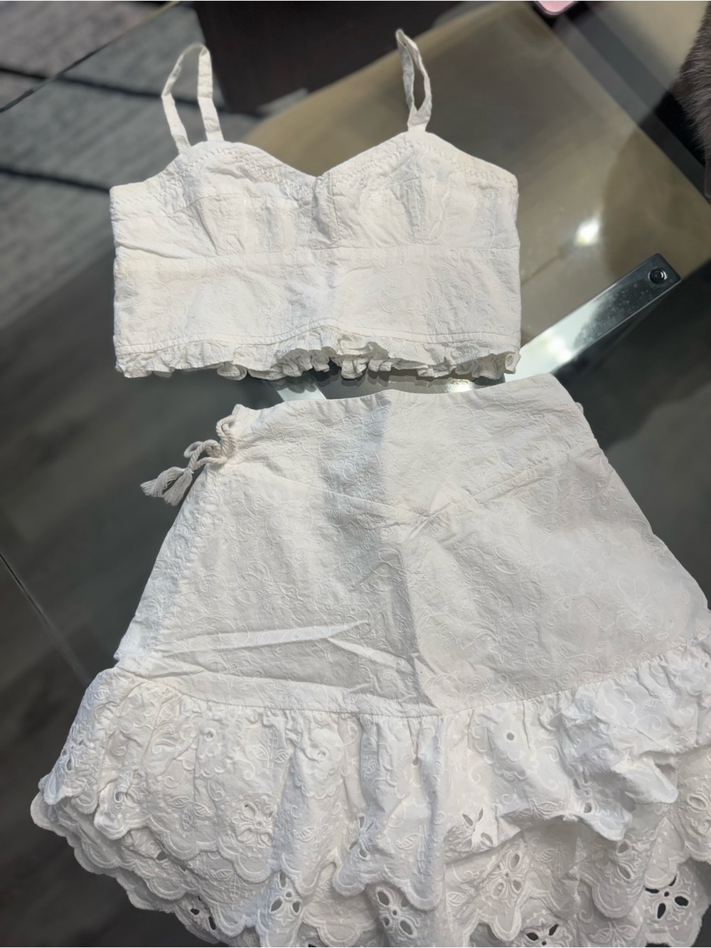 Agua Bendita Azure Nixi Set Top and Skirt